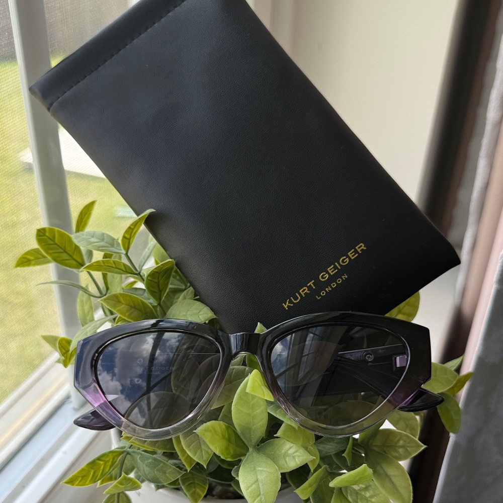 Kurt Geiger Black and Purple Sunglasses NWOT
